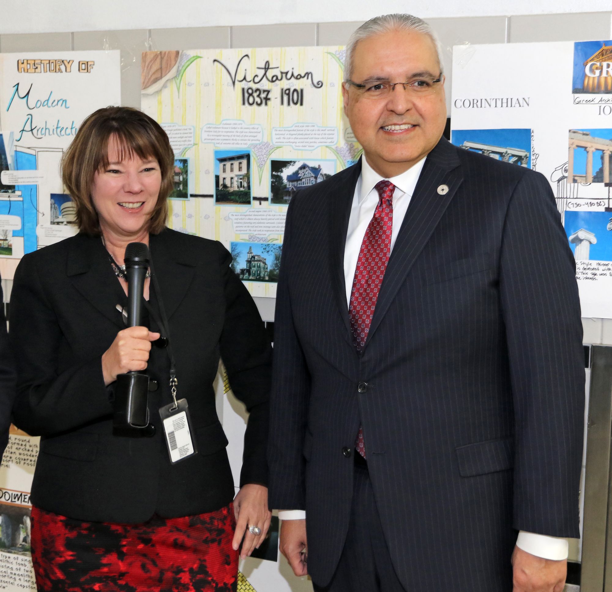 Anita Foster with Arlington ISD Superintendent Marcelo Cavazos