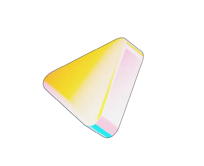 Illustration of pink and yellow triangle