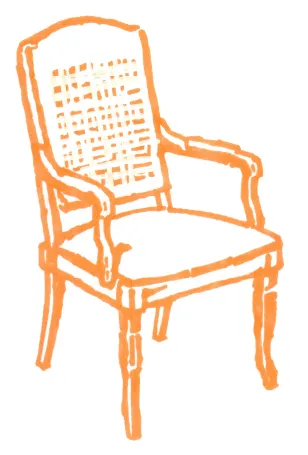 Orange Chair Drawn in Marker